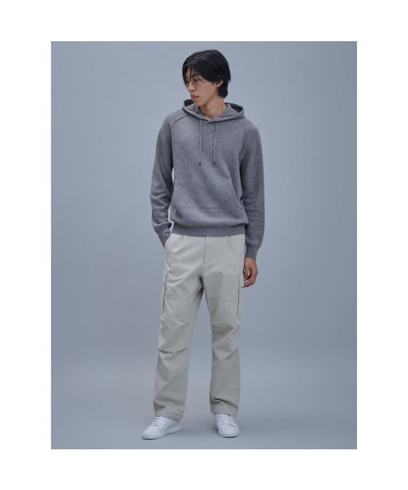SHIFT.G Wool Texture Hoodie Sweater Gray