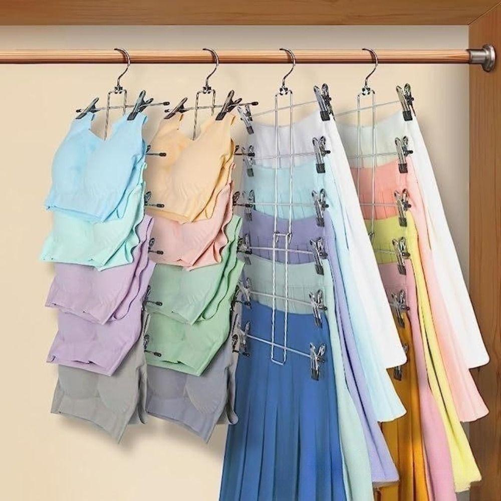 Non-slip Folding Tape Clip Multi-Layer Finishing Hanger Portable Home Storage