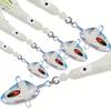 3pcs 100-300g Glow Slow Pitch Jigging Lure Squid Skirt 3 Hooks Saltwater Fishing Bass Trout Catfish Offshore Deep Sea Luminous