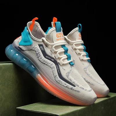 Ανοιξιάτικα νέα παπούτσια για τρέξιμο Jelly Sole Casual Ανδρικά παπούτσια Flying Mesh Surface Breathable Sports Shoes for Men