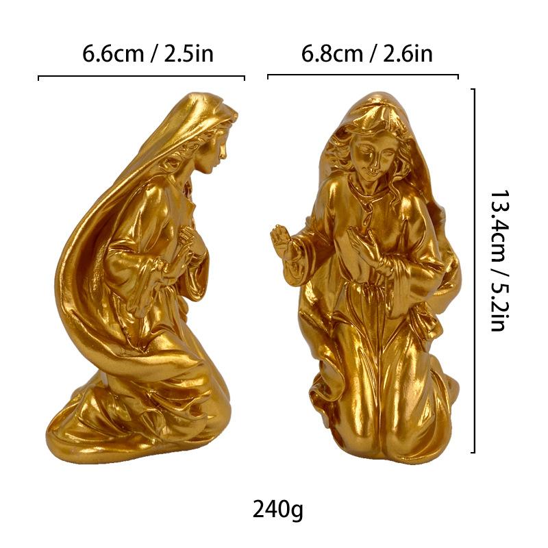 Simulated Human Figure Sculpture Christ Catholicism Shepherd Angel Resin Handicrafts Jesus Home Decoration Ornaments