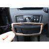 For BMW X1 F48 2016-2022 Pine Wood Grain Function Control Button Frame Trim 1PCS