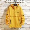 Pullover Half-Reißverschluss Jacke Dünne Trendige Kapuzenjacke Herren Frühling und Herbst Fried Street All-Match Jacke