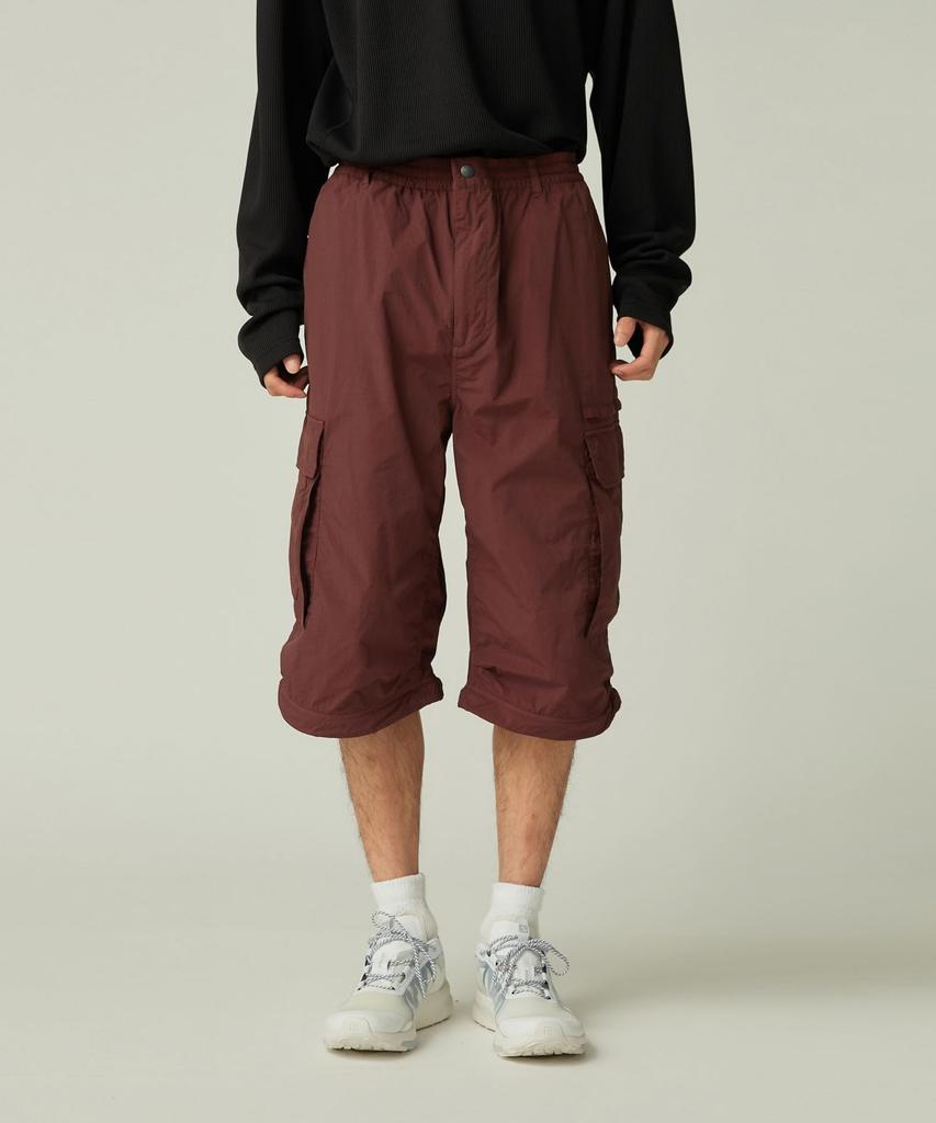 Snow Peak Garment Dyed Convertible Pants and Medium PA-25AU002, Men's Women's, Brown,