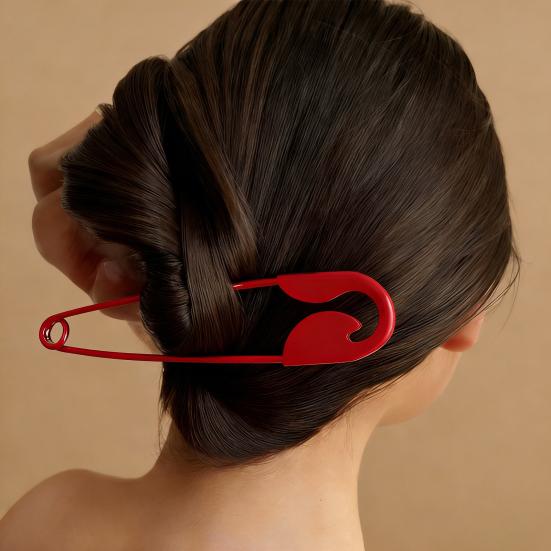Damen Haarspange Polierte Oberfläche Großes Stift Design Haarspange Atemberaubendes Frisuren Accessoire Tägliches Tragen Party Treffen Ausflug Haar