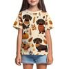 Summer Children's 3D Printed Crew Neck T-shirt Is Fashionable, Versatile, Trendy, Breathable, and Casual