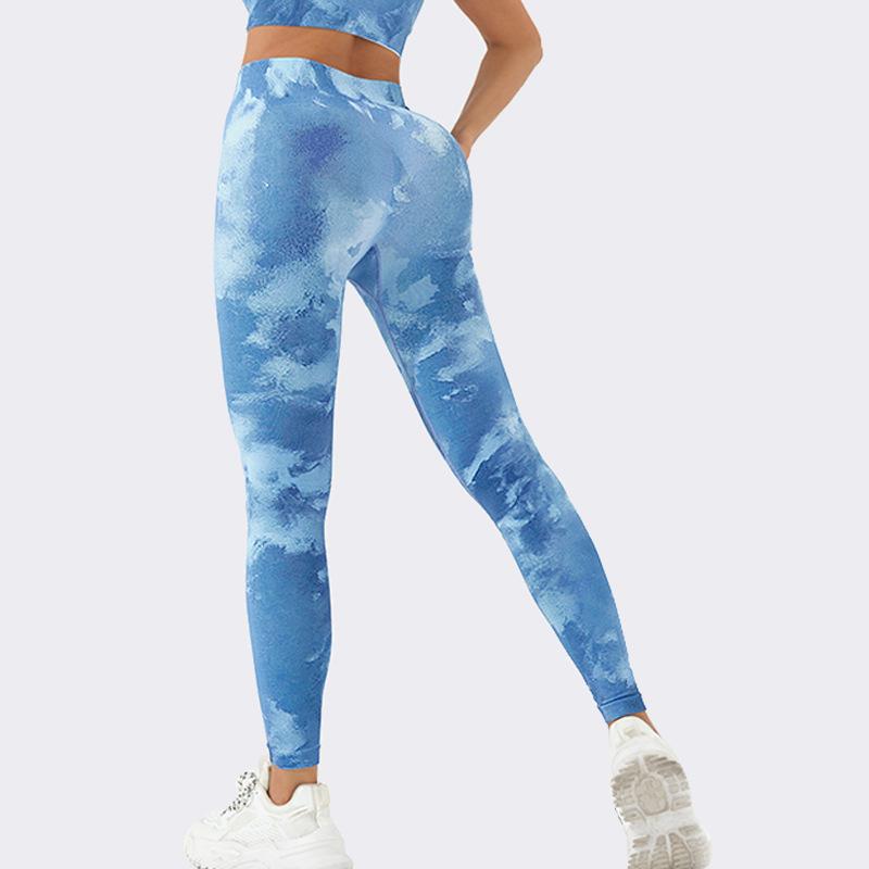 Digitaldruck Sportleggings hoher Bund Fitness Pfirsich-Hüfte Fitnesshose Sport Laufen Fitnesshose Herbst und Winter