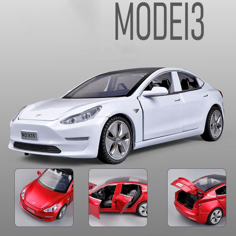 1/32 Scale Tesla MODEL 3 Alloy Car Model Diecasts & Toy Vehicles Car Decoration Kid Simulation Toys for Children Gifts Boy Toy