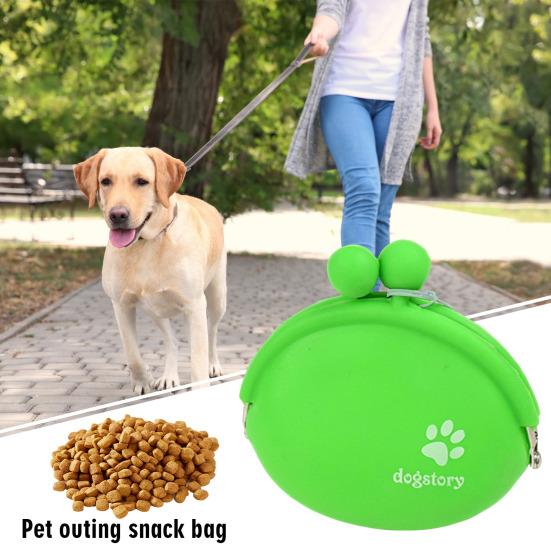 Yousheng Silicone Dog Treat Pouch Puppy Snack Bag Fanny Pack with Clip Portable Dog Food Carrier Holder for Outdoor Training