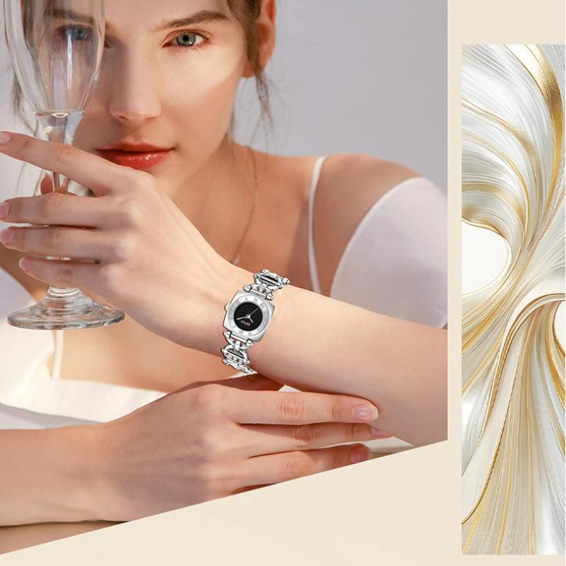 Fashion Rectangle Women Watches Ladies Stainless Steel Strap Waterproof Quartz Wristwatches Reloj Mujer
