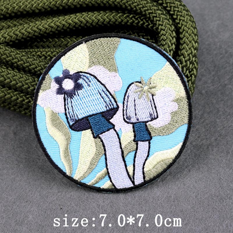 Heart Landscape Patch Iron On Patches For Clothing Wilderness Outdoor Embroidery Patches For Clothes Adventure Patch Stickers