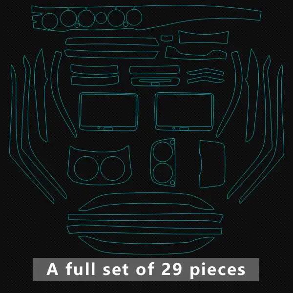 For Mercedes Benz S Class Maybach S400 2013-2017 Center Console Dashboard Gear Shift Door Panel TPU Protective Film Sticker