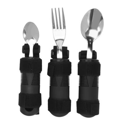 Ustensiles Adaptatifs Manche Antidérapant Aide Hémiplégie Ustensiles Personnes Âgées Fourchette Cuillère Aide Set de Vaisselle