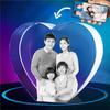 LED Heart-Shaped 3D Crystal Photo Engraving - DIY Laser Engraved White Crystal