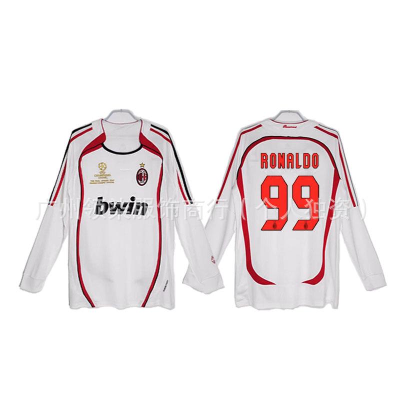 AC Milan retro jersey 0607 season Kaka Maldini Ronaldini Ronaldinho Pirlo collector's edition football jersey