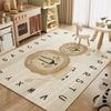 Children's Cartoon Velvet Rug - Absorbent, Non-Slip Floor Mat for Living Room and Bedroom