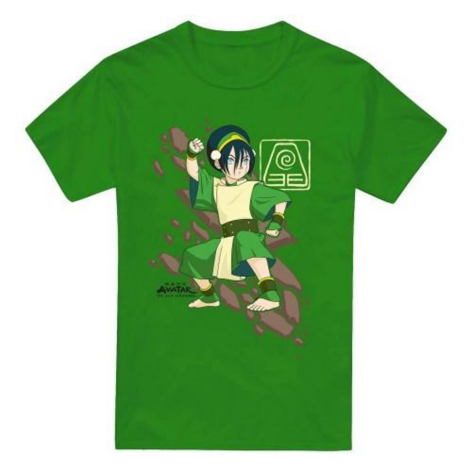 Avatar_ The Last Airbender Mens Rock Slide Toph T-Shirt S чёрный