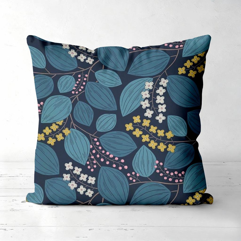 Pieces Bohemian Floral Leaf Print Square Pillow Covers Pattern Cushion Cover Suitable for Sofa Bedroom Car Pillow Cover