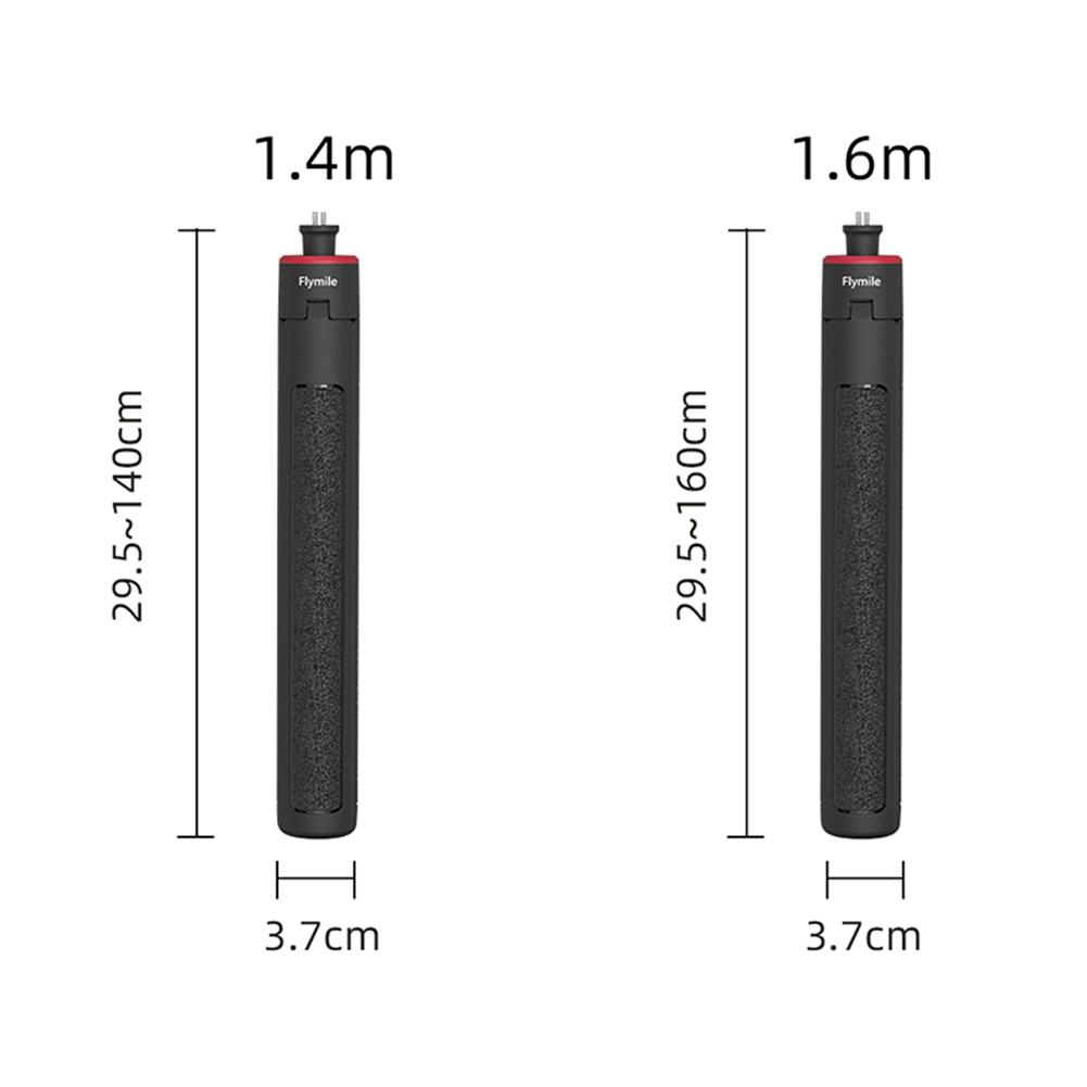 Selfie Stick Tripod W/ Extension Pole Extendable Travel Tripod Stand for Insta360 X5 Action 4/Pocket 3