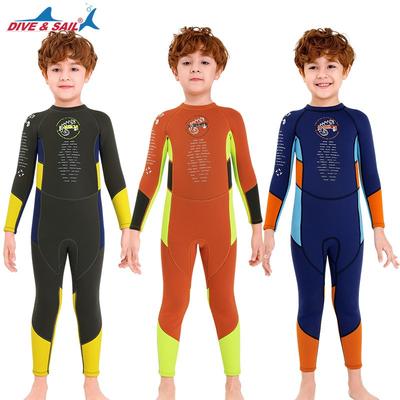 Children's Diving Suit 2.5MM One-piece Long-sleeved Warm Boys 'swimsuit Snorkeling Surfing Jellyfish