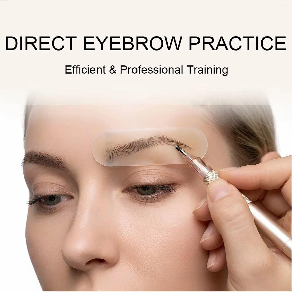 20Pcs Adhesive Tattoo Practice Sticker Eyebrow Line Practice Stickers Makeup Tattoo Training