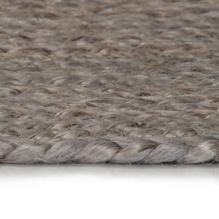 Tapis - vidaXL - Jute Rond 150 cm - Gris - Naturel - Fait à la main