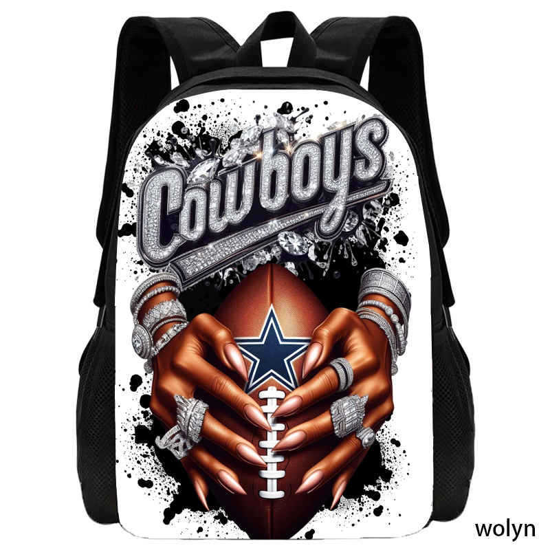 Football Rugby Pattern Simple Cute Backpack Student School Bag Computer Backpack