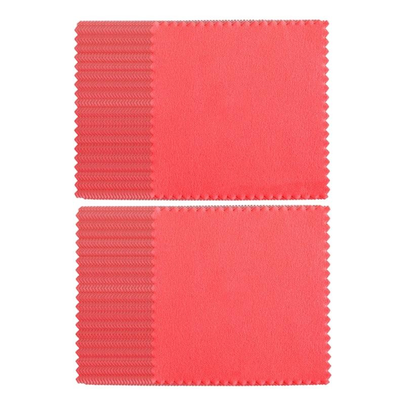 50PCS Practical Jewelry Cleaning Fabric Polishing Cloth 17 Color Option Jewelry Buffing Accessories for Various Bangles
