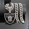 Pendentif Collier Champion de Rugby d'Assaut, Accessoire Populaire Hip-hop Danse de Rue Européen et Américain, Collier en Alliage
