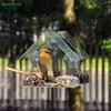 Clear Acrylic Window Bird Feeder with Suction Cups,House-Shaped Wild Bird Feeders for Outside,Garden & Window Viewing