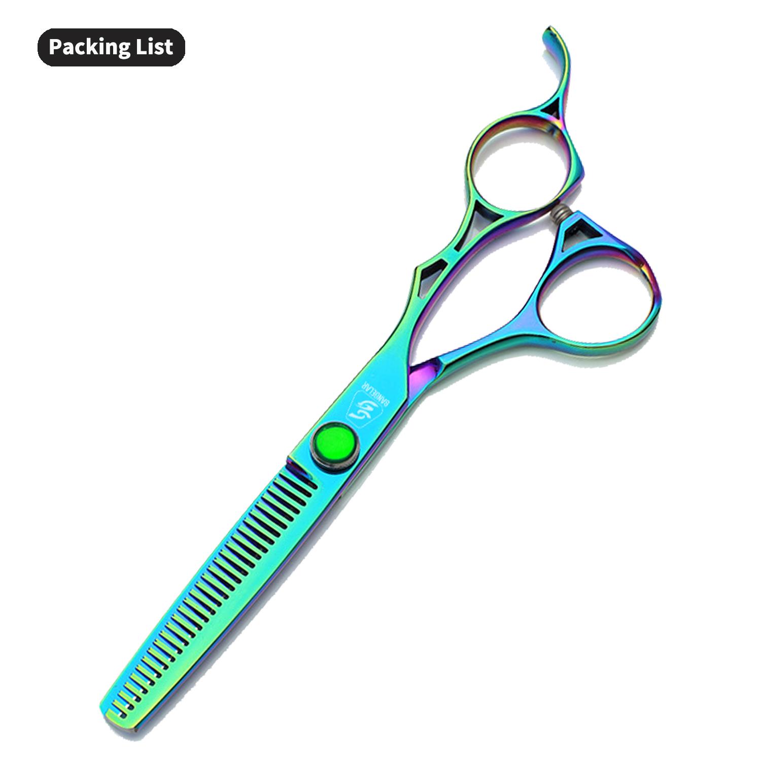 

Sangelar 6 дюймов зеленые ножницы для волос с полой ручкой профессиональные парикмахерские ножницы красивый модный дизайн, настоятельно рекомендую 6 Thinning зелёный