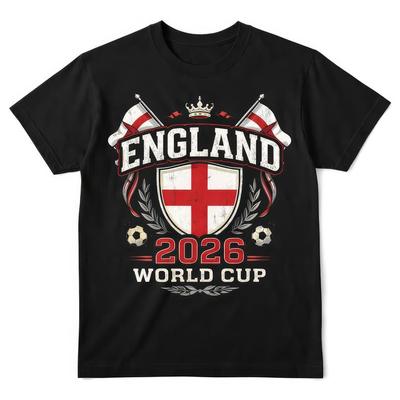 England 2026 World Cup Football Shirt England Soccer Fan Tee St George Cross