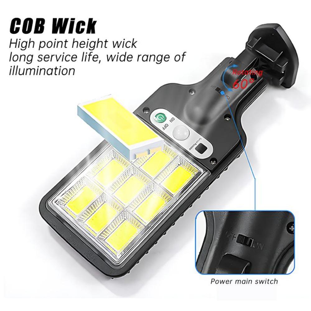 Solar Powered Outdoor Sports Sensor Light, Waterproof Induction Wall Light Strip, 3-mode Courtyard Street Light