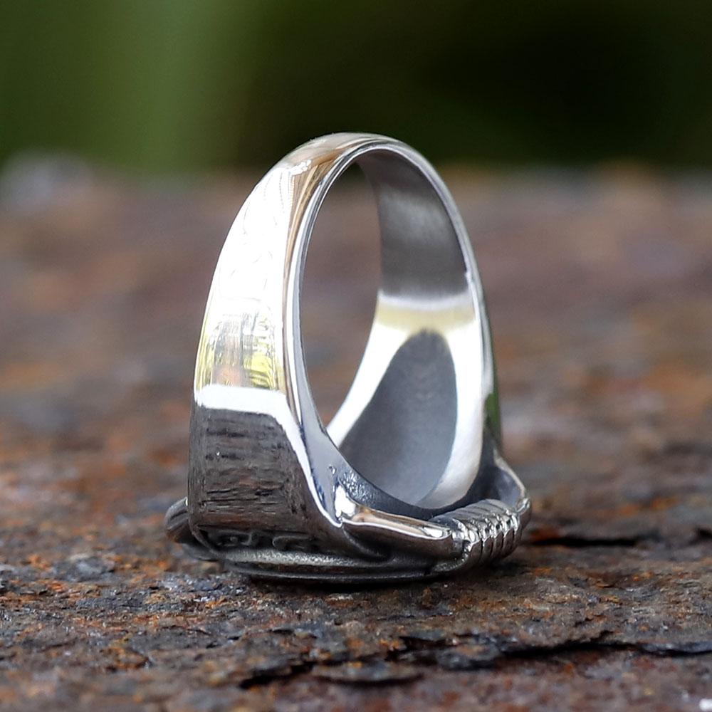 New 316L Stainless Steel Vintage Biker Ring With Anchor Patterns For Men Women Punk Motorcycle Jewelry Gift