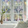 Stained Glass Window Privacy Film Vintage Decorative Frosted Static Cling Waterproof Reusable UV Sun Blocking Glass Sticker Cover
