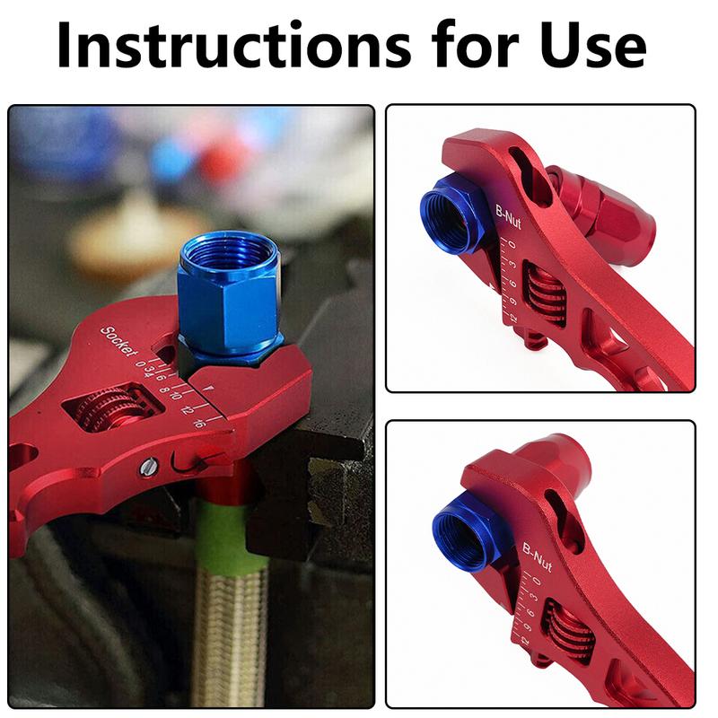 AN3-AN12 Adjustable AN Wrench Tool Aluminum Wrench Spanner Hose Fitting Tool AN 3 4 6 8 10 12  Hose End Fitting OFI085
