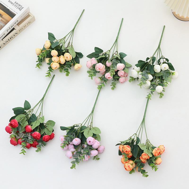 Simulation Bud Rose Flower Wedding Decoration Home Living Room Flower Decoration