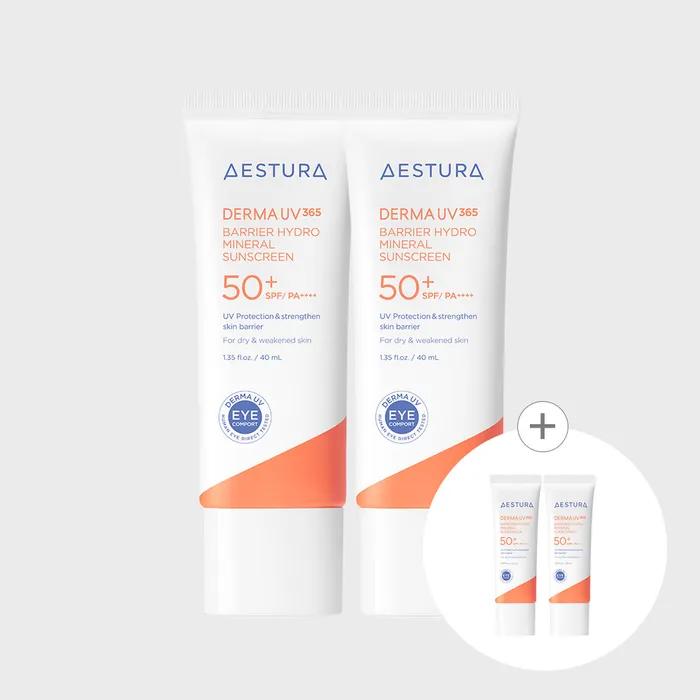 Derma UV365 Барьерный Увлажняющий Минеральный Солнцезащитный Крем 40 мл x 2 SPF50+/PA4+