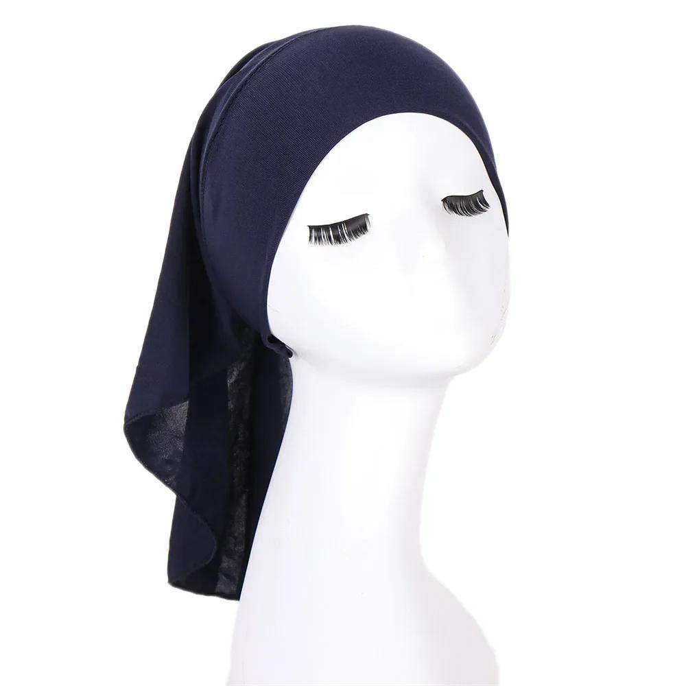 Soft Under Cap Inner Hijab Stretchy Muslim Women Underscarf Bonnet Islam Turban Tube Bone Bonnet Ninja Head Cover Headscarf Hat