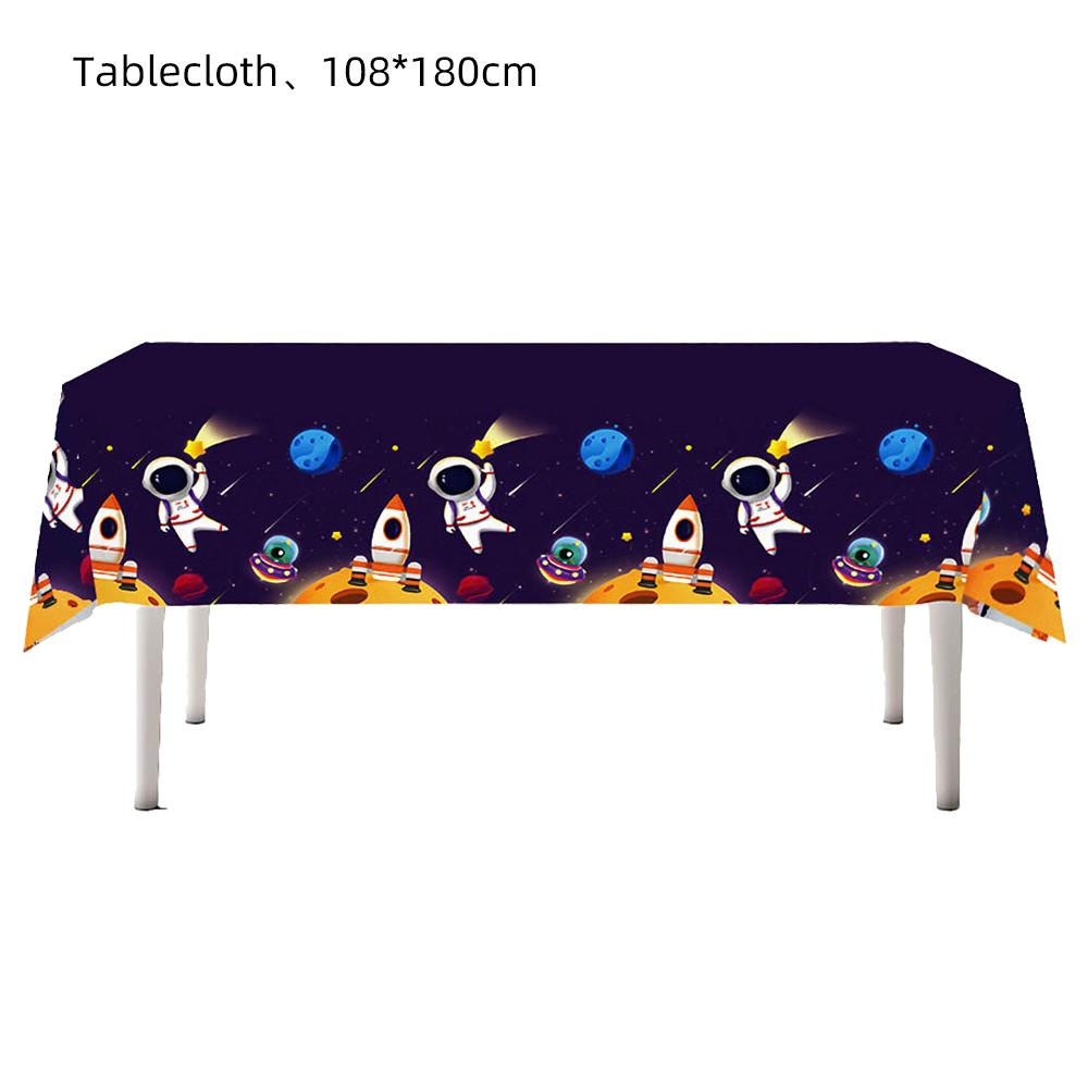 Space Astronaut Birthday Party Decoration Tableware Tablecloth Cup Plate Napkins Banner Backdrop Gift Bag Party Supplies Favors