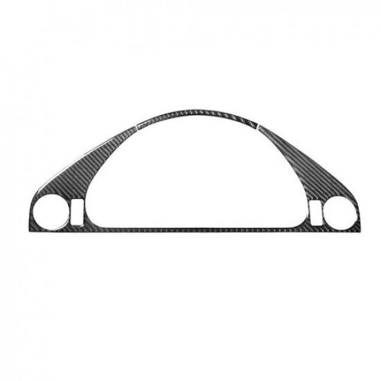 2Pcs For BMW 5 Series E39 M5 Carbon Fiber Interior Speedometer Cover Trim 98-03