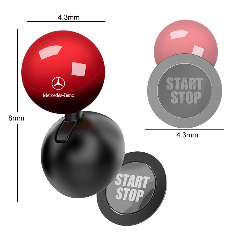 1Pcs Car One Button Start Lever Car Push Engine Start Button Rocker For Mercedes Benz AMG W212 W205 W246 W177 W176 W213 GLC GLE GLS ML Laser Logo Lamp