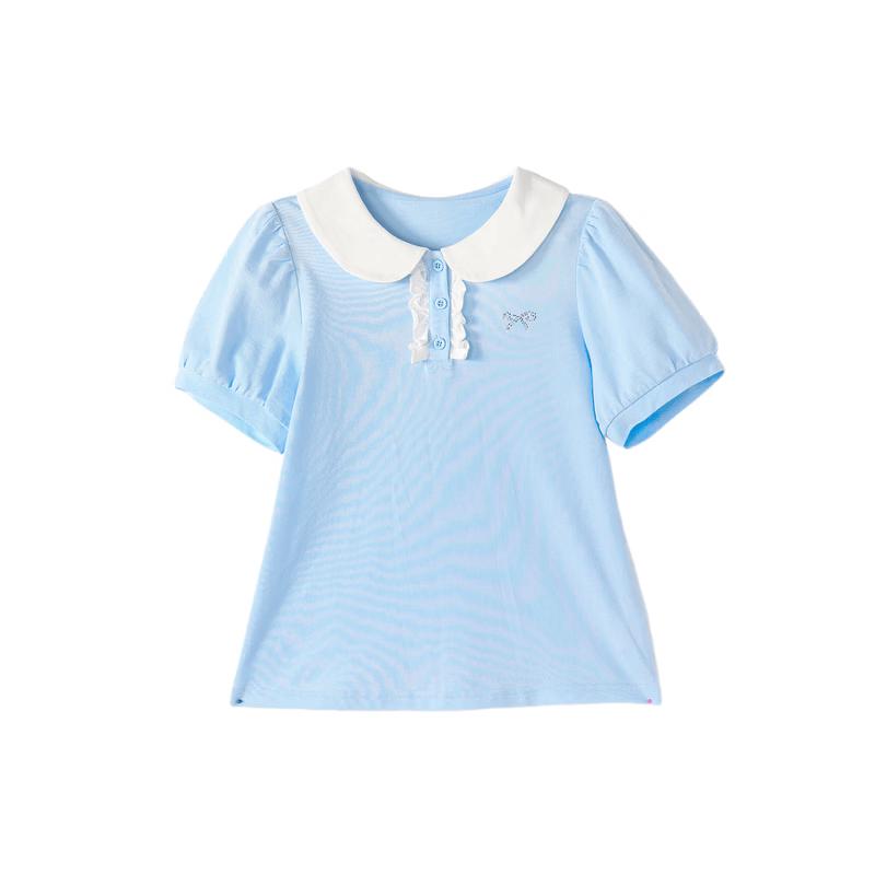Girls' Fashionable Doll Collar T-Shirt