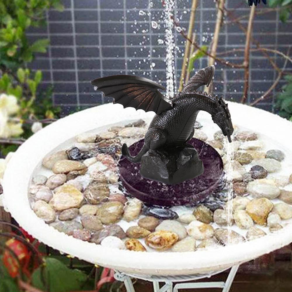 Realistic Garden Fountain Dragon Statue Resin Retro Fountain Spray Dragon Dragon Pattern Water Spray Dragon Pond Decor