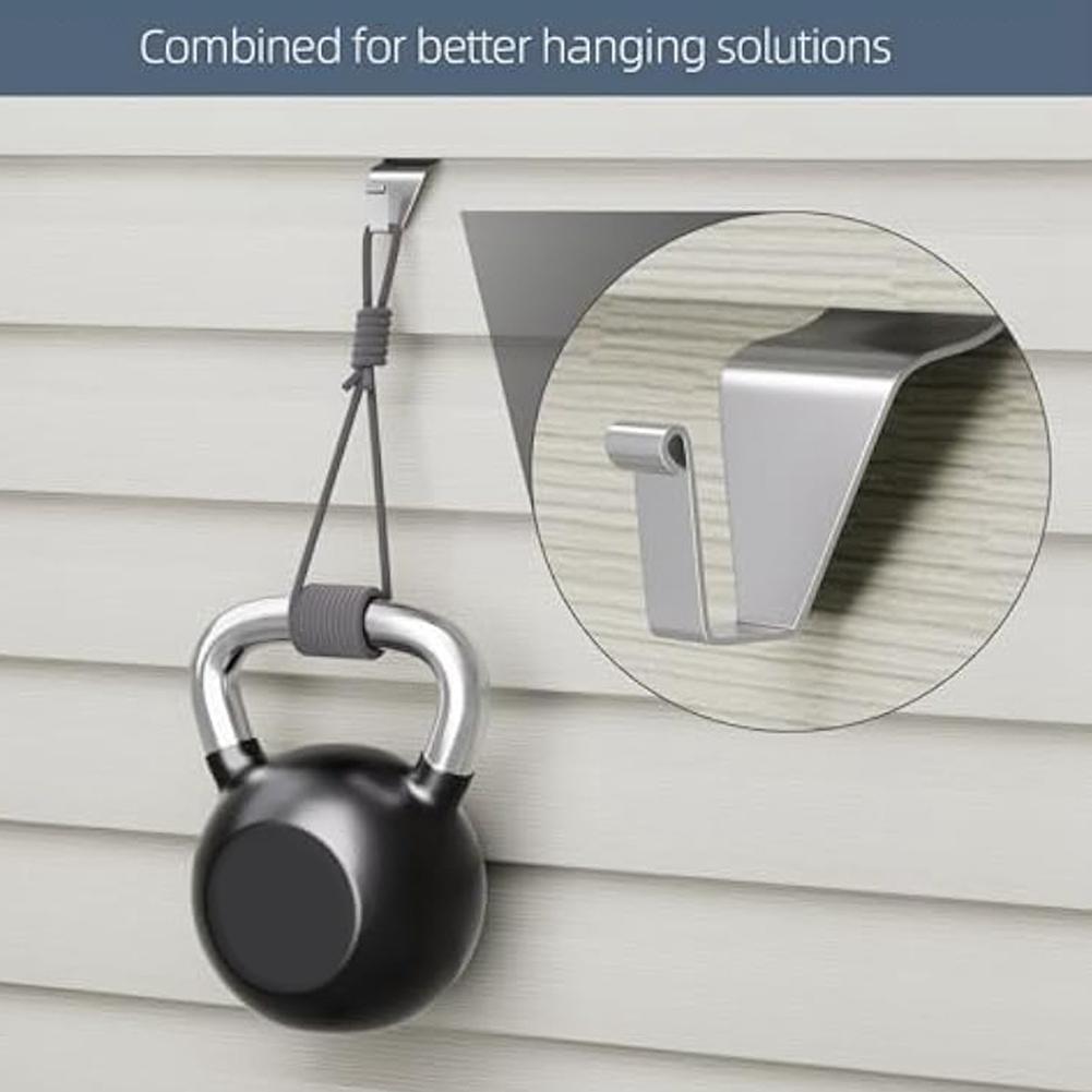Feb.Vinyl Siding Hook Hanger,40Pack Stainless Steel Siding Hooks No Hole Siding Hanging Hanger For Hanging On Patio
