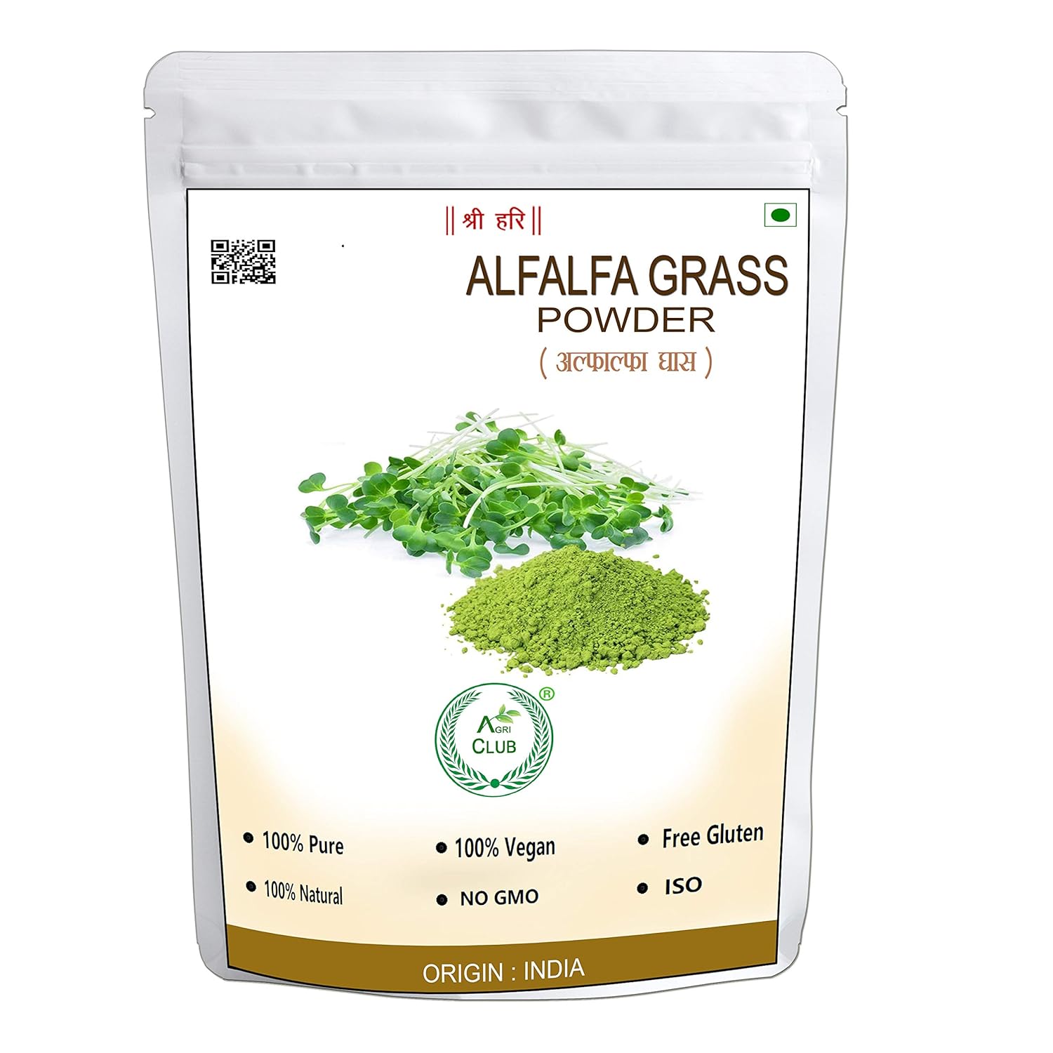 

Shri Hari Agri Club Alfalfa Grass Powder All - Natural And Farm | 1 Kg 2.2lbs