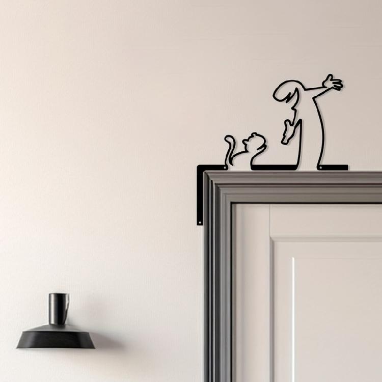 Stylish Iron Matchstick Man Party Homes Decoration Accent Reusable Crafted Art For Shelf Arrangements