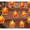 Battery-Powered LED Christmas Bell String Lights for Colorful Room Decoration