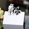 50 stk/sett Kort MR MRS Stil Bryllup La-serkuttet Dekor Bordkort Bordplassering Navnekort for Bryllupsforlovelsesfest