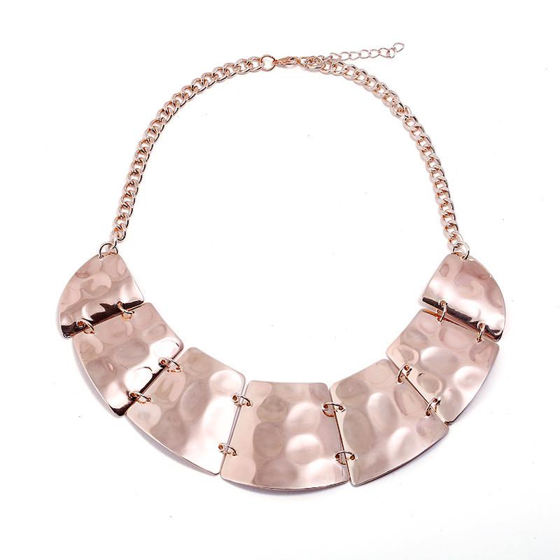 Personality Metal Geometric Smooth Design Spliced Necklace Accessories For